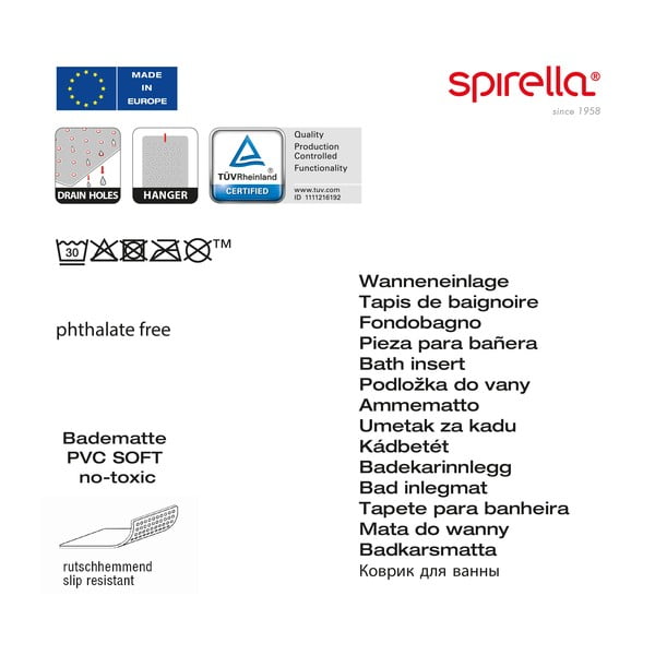 Mata antypoślizgowa pod prysznic 53x53 cm Ruby – Spirella-image-1
