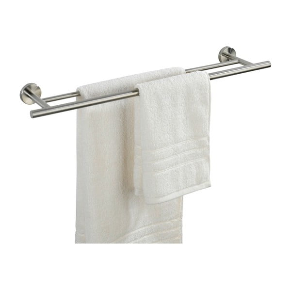 Ścienny wieszak na ręczniki ze stali nierdzewnej w kolorze matowego srebra Bosio – Wenko-image-1