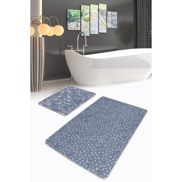 Niebieskie dywaniki łazienkowe zestaw 2 szt. 100x60 cm – Minimalist Home World-image-2