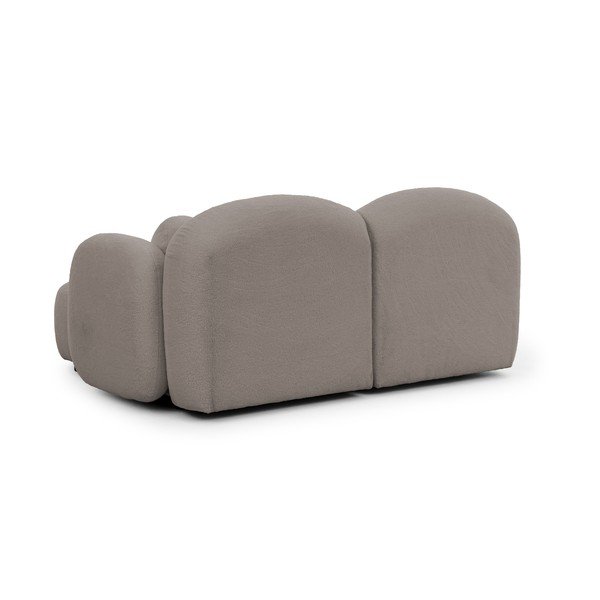 Szary narożnik z materiału bouclé (prawostronny/z szezlongiem) Orbit – Ropez-image-3