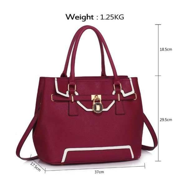 Torebka L&S Bella Burgundy-image-3