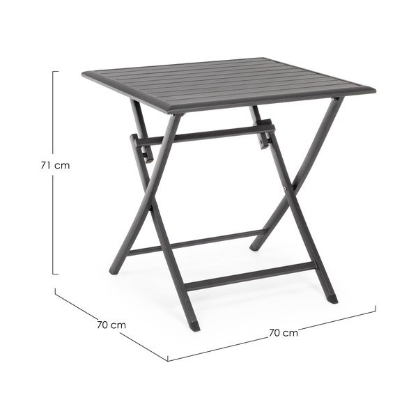 Aluminiowy stolik ogrodowy 70x70 cm Elin – Bizzotto-image-3