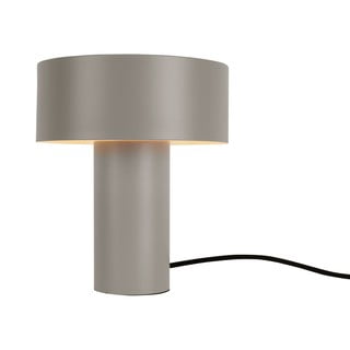 Szara lampa stołowa Leitmotiv Tubo, wys. 23 cm