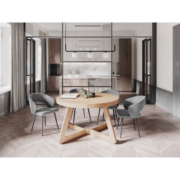 Stół rozkładany z nogami z drewna dębowego Windsor & Co Sofas Bodil, ø 130 cm-image-1