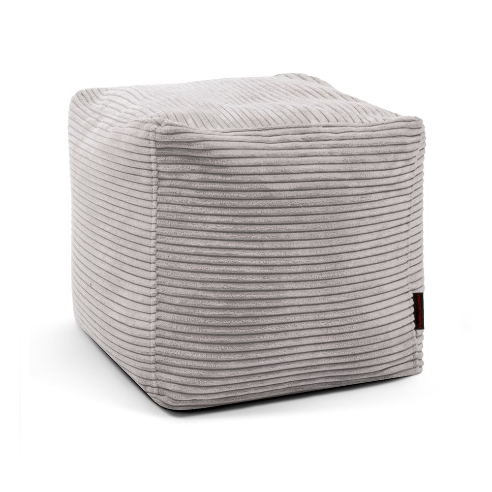 Jasnoszary sztruksowy worek do siedzenia Up! MooG – SLOWDOWN