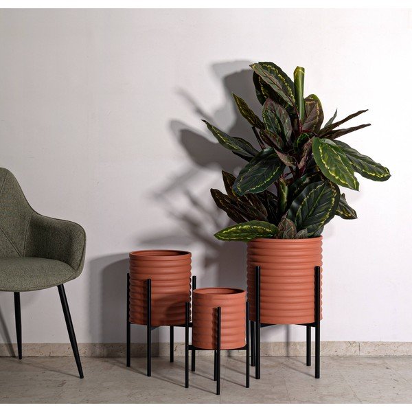 Metalowe osłonki na doniczki zestaw 3 szt. ø 36 cm Milly – Mauro Ferretti-image-1