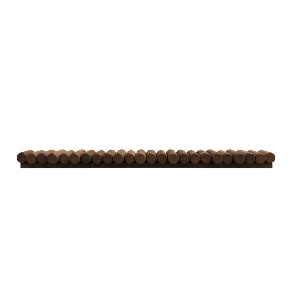 Ciemnobrązowy wieszak ścienny z litego drewna sosnowego 61 cm Picket – Umbra (zdjęcie 6)