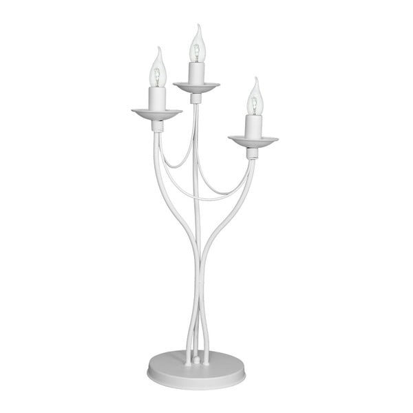 Biała lampa stołowa Glimte Spirit, wys. 63 cm