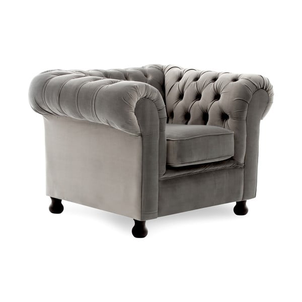 Szary fotel Vivonita Chesterfield -image-2