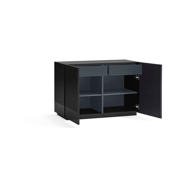 Czarna niska komoda 100x70 cm Doric – Teulat-image-3