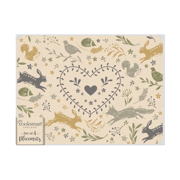 Zestaw 4 korkowych mat stołowych Cooksmart ® Woodland, 29x21 cm-image-2