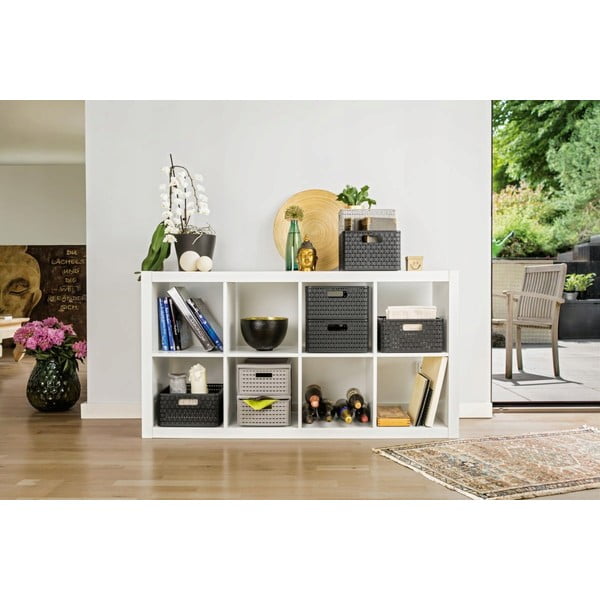 Biały koszyk z plastiku z recyklingu Country – Rotho-image-4