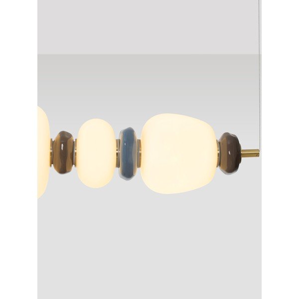 Biała/w kolorze złota metalowa lampa wisząca LED ze ściemniaczem z porcelanowym kloszem/ze szklanym kloszem Palo – Nova Luce-image-1