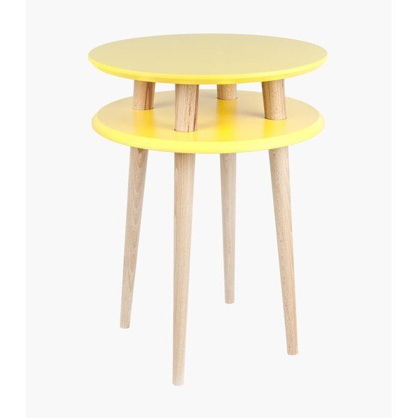 Stolik kawowy UFO 61x45 cm, żółty