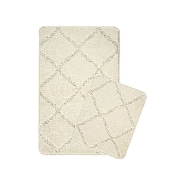 Kremowe dywaniki łazienkowe zestaw 2 szt. 50x80 cm Cizgili – Foutastic