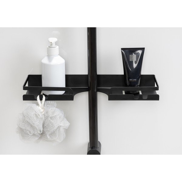 Czarna samoprzylepna półka łazienkowa ze stali nierdzewnej Altarella – Wenko-image-1