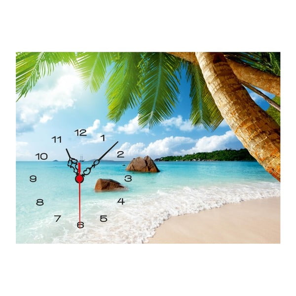 Zegar w obrazie Tropical Paradise Palm