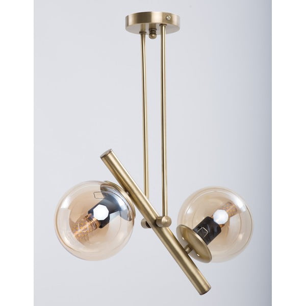 Lampa sufitowa w kolorze złota ze szklanym kloszem ø 15 cm Libra – Squid Lighting-image-2
