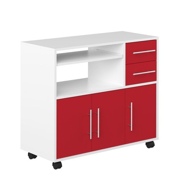 Czerwona komoda na kółkach Symbiosis Marius-image-2