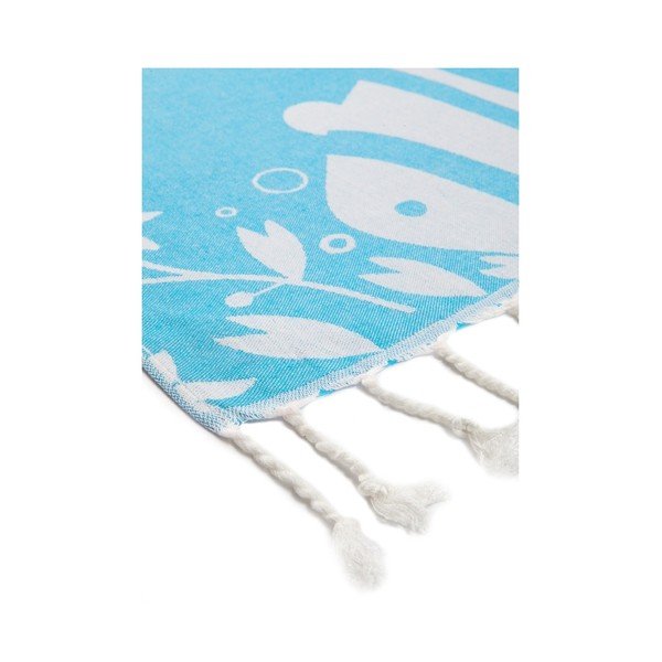 Turkusowy ręcznik hammam Kate Louise Helene, 165x100 cm-image-1