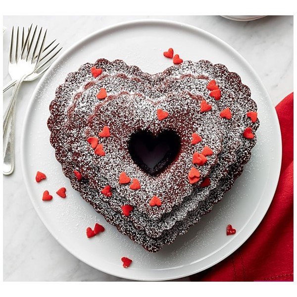 Forma do babki w kształcie serca w karmelowym kolorze Nordic Ware Heart, 2,8 l-image-3