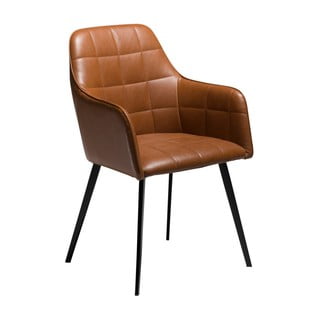 Brązowe krzesło ze skóry ekologicznej DAN-FORM Denmark Embrace Vintage