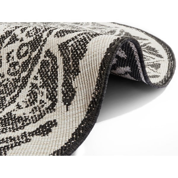 Czarno-kremowy dywan odpowiedni na zewnątrz NORTHRUGS Siruma, ø 200 cm-image-2