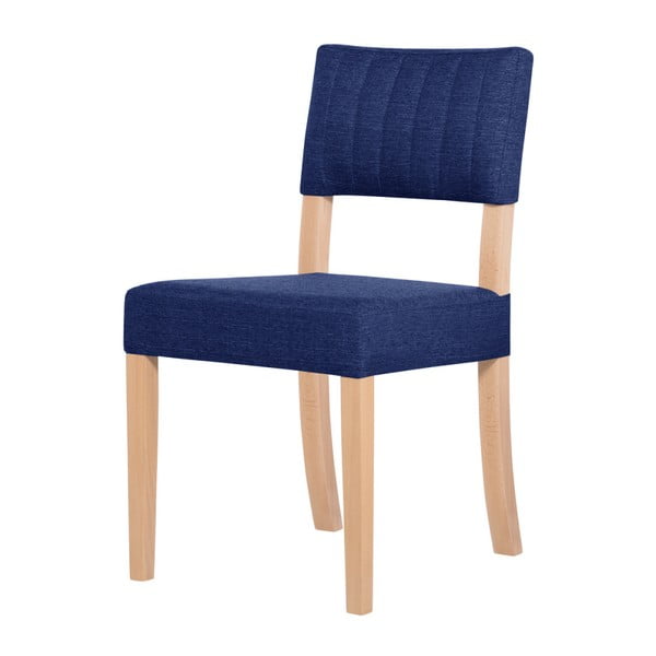 Niebieskie krzesło z brązowymi nogami Ted Lapidus Maison Néroli
