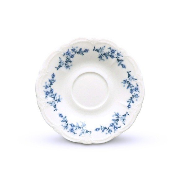 Biały/niebieski porcelanowy spodek ø 12 cm Retro – BonBistro