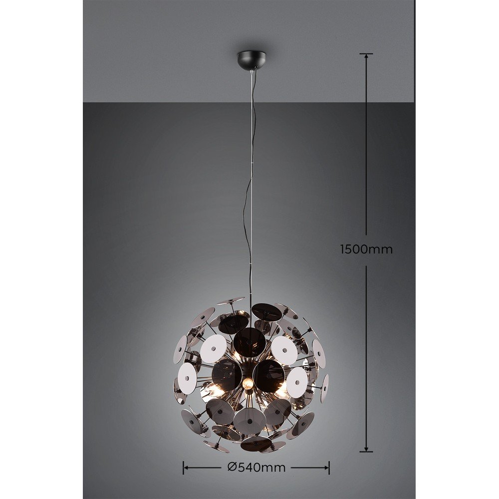 Lampa wisząca w kolorze matowej czerni Discalgo – Trio (zdjęcie 8)