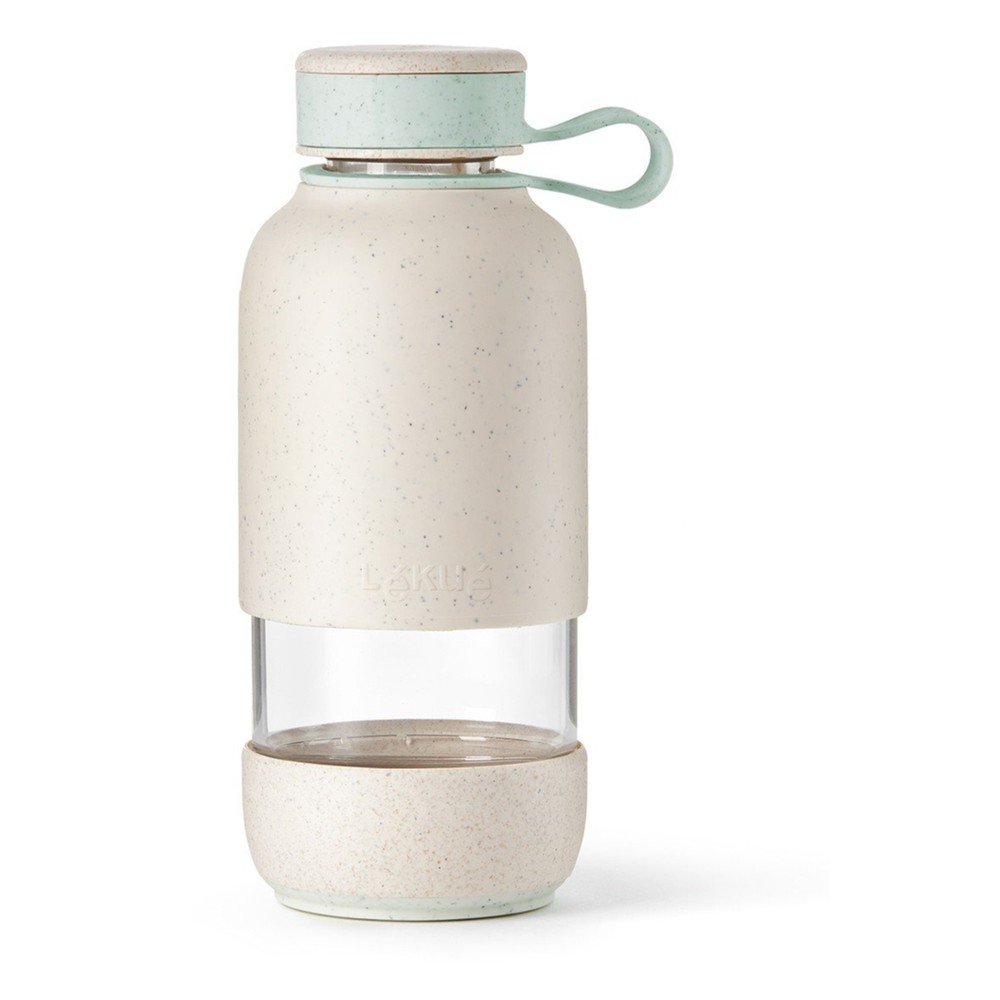 Kremowa podróżna szklana butelka 500 ml To Go Organic – Lékué