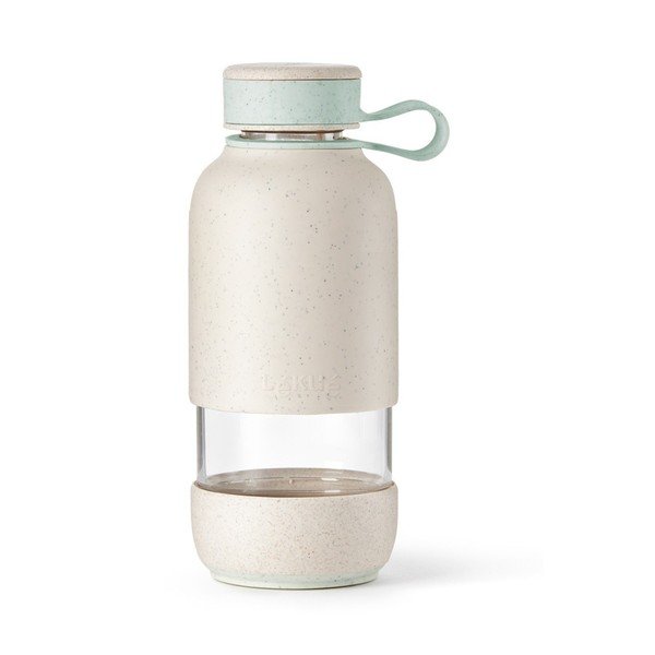 Kremowa podróżna szklana butelka 500 ml To Go Organic – Lékué