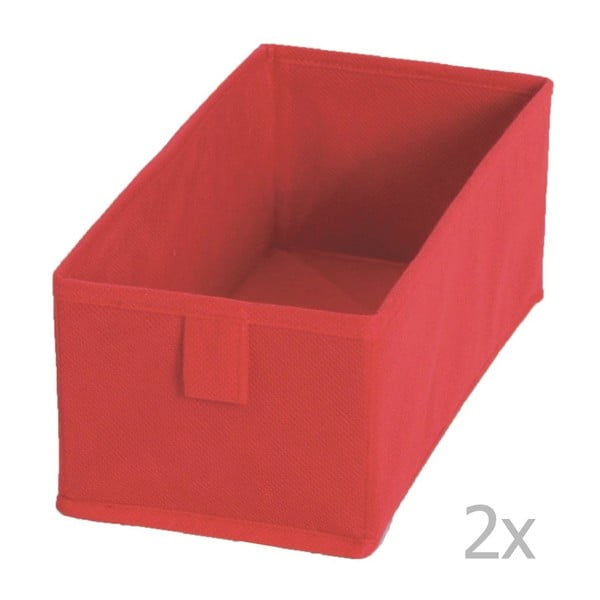 2 czerwone pudełka materiałowe Jocca
