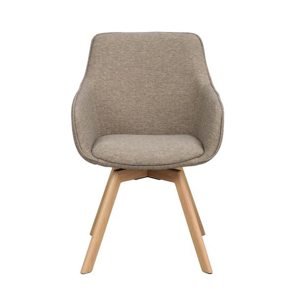 Beżowe tapicerowane fotele jadalniane zestaw 2 szt. Alison – Rowico-image-3