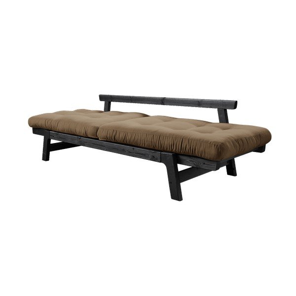 Sofa rozkładana z brązowym obiciem Karup Design Step Black/Mocca-image-4