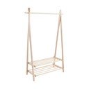 Stojak na ubrania z litego drewna sosnowego w jasnym naturalnym kolorze 100x150x41 cm Cole – Jotex