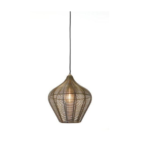 Metalowa lampa wisząca w kolorze brązu ø 27 cm Alvaro – Light & Living-image-2