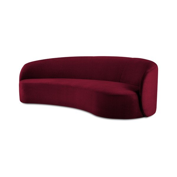 Bordowa aksamitna asymetryczna sofa Mazzini Sofas Debbie, prawostronna-image-2