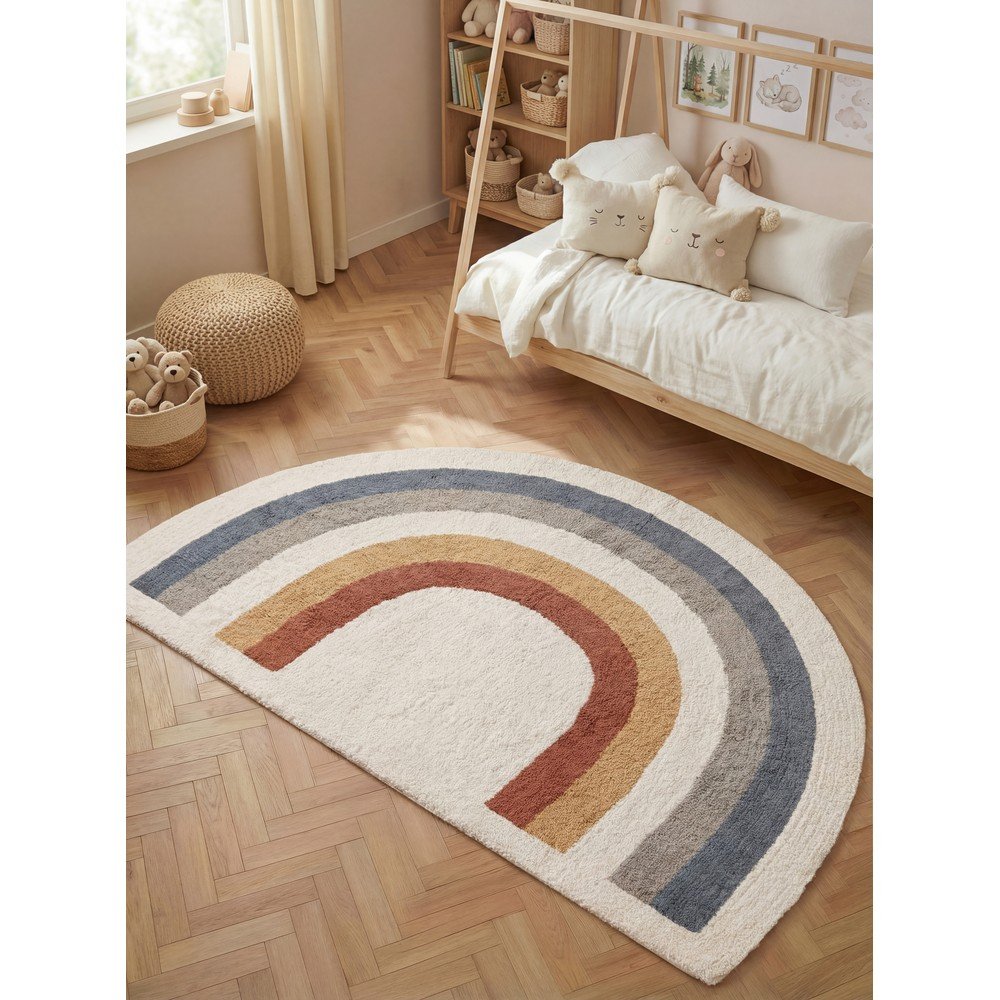 Kremowy bawełniany dywan dziecięcy odpowiedni do prania/tkany ręcznie 140x200 cm Snuggle Riva – Hanse Home (zdjęcie 4)
