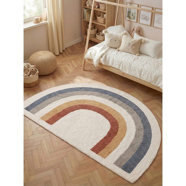 Kremowy bawełniany dywan dziecięcy odpowiedni do prania/tkany ręcznie 140x200 cm Snuggle Riva – Hanse Home-image-1