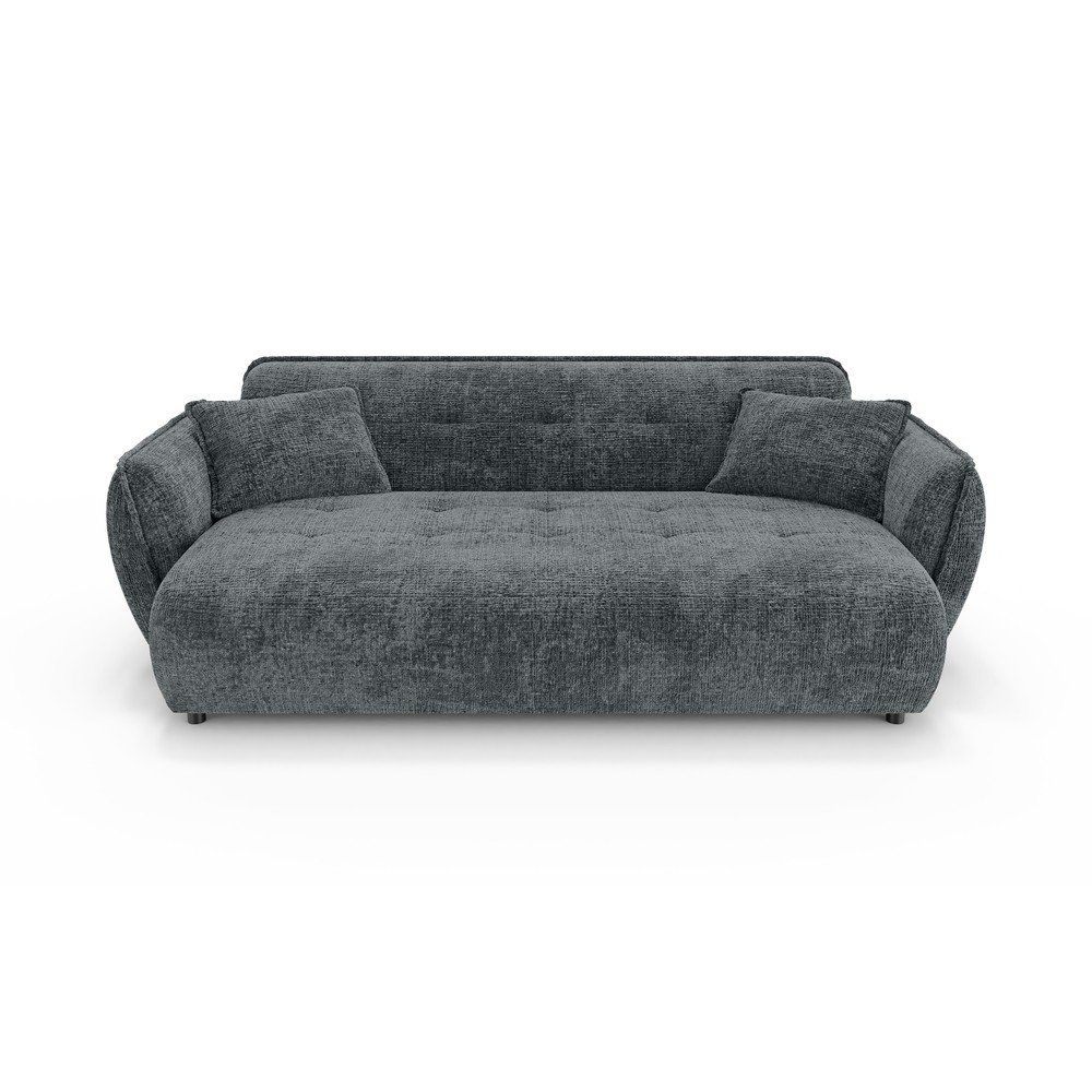 Ciemnoszara sofa z tkaniny szenilowej 250 cm Nelia Big – Ropez