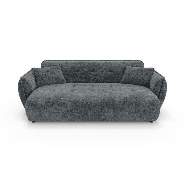Ciemnoszara sofa z tkaniny szenilowej 250 cm Nelia Big – Ropez