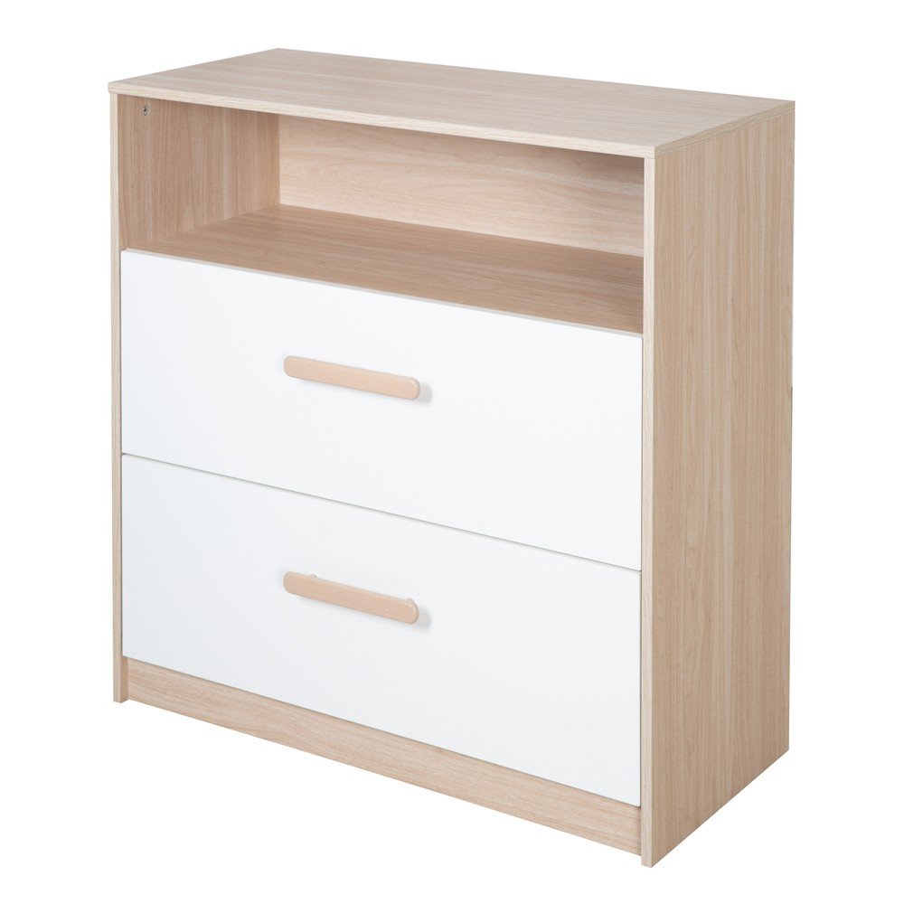 Biało-naturalna komoda dziecięca w dekorze dębu z przewijakiem 88x98x75 cm Cabane – Roba (zdjęcie 6)