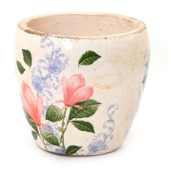 Doniczka ceramiczna Soho And Deco Flor Rosa, ⌀ 18 cm