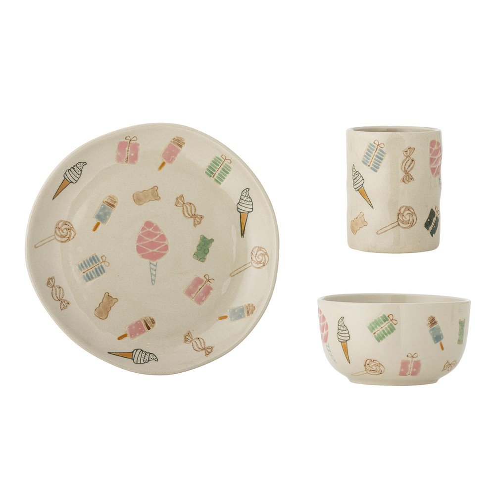 Kamionkowy zestaw naczyń dla dzieci 3 szt. Sweets – Bloomingville Mini