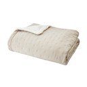 Kremowa narzuta pikowana z materiału sherpa 220x230 cm Cosy Nori – Catherine Lansfield