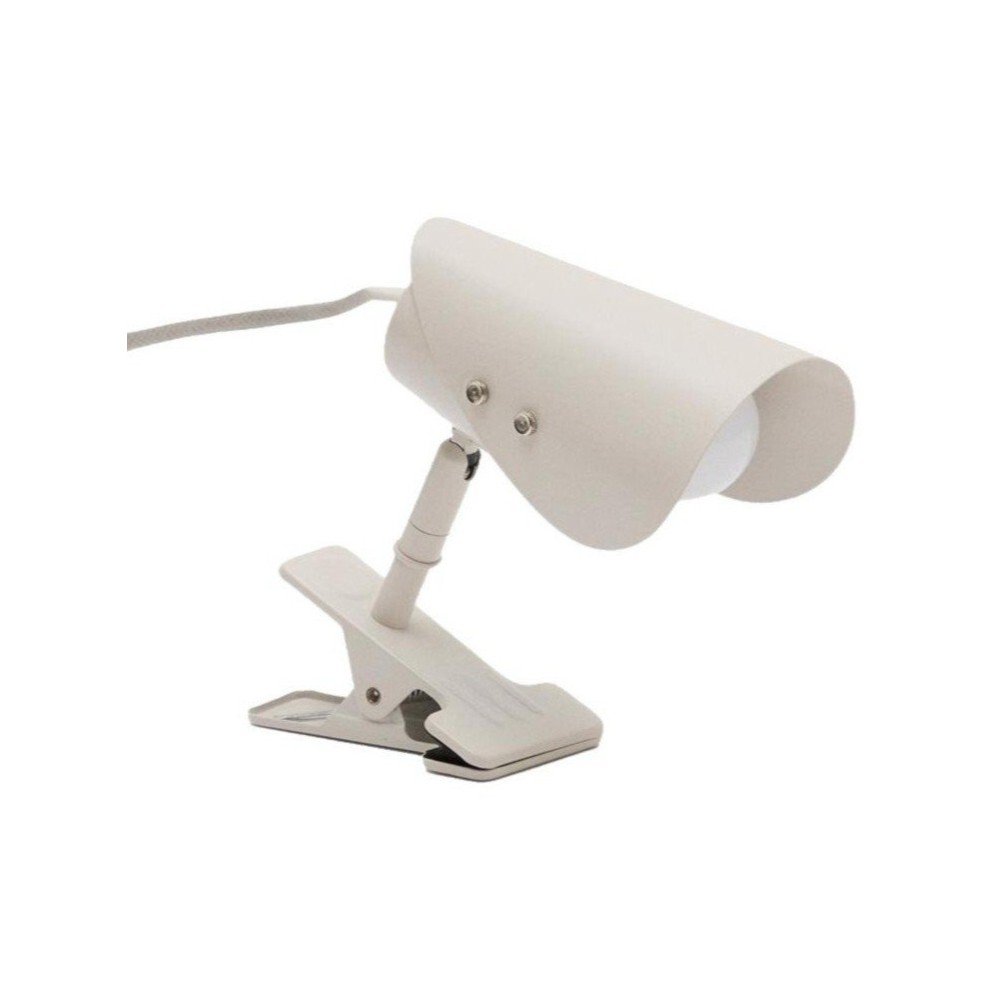 Jasnoszara metalowa lampa stołowa z klipsem (wysokość 16 cm) Jula – Kave Home