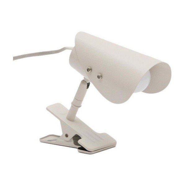 Jasnoszara metalowa lampa stołowa z klipsem (wysokość 16 cm) Jula – Kave Home