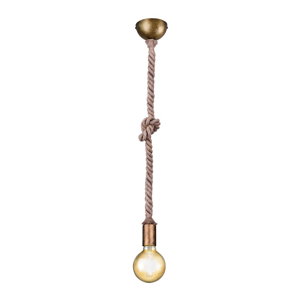 Lampa wisząca w kolorze mosiądzu ø 12 cm Rope – Trio (zdjęcie 4)