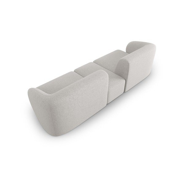 Jasnoszara sofa  z tkaniny szenilowej 246 cm Paolo – Milo Casa-image-3